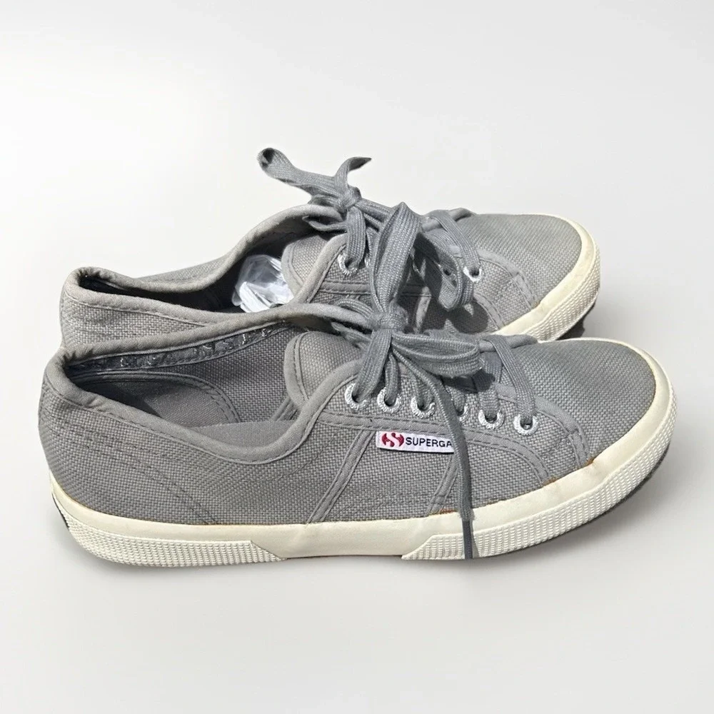 SUPERGA 2750 Cotu Classic Sneakers Light Gray Size 8.5 EU‎ 39 Minimalist Casual